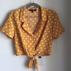 Yellow Polka Dot Shirt